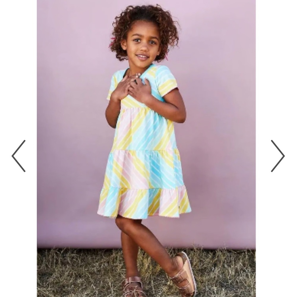 Matilda Jane Size 10 Pastel Striped Kids Dress